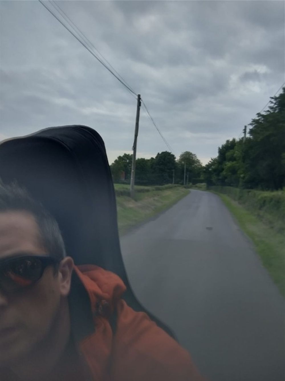 Bike commute with guitar.