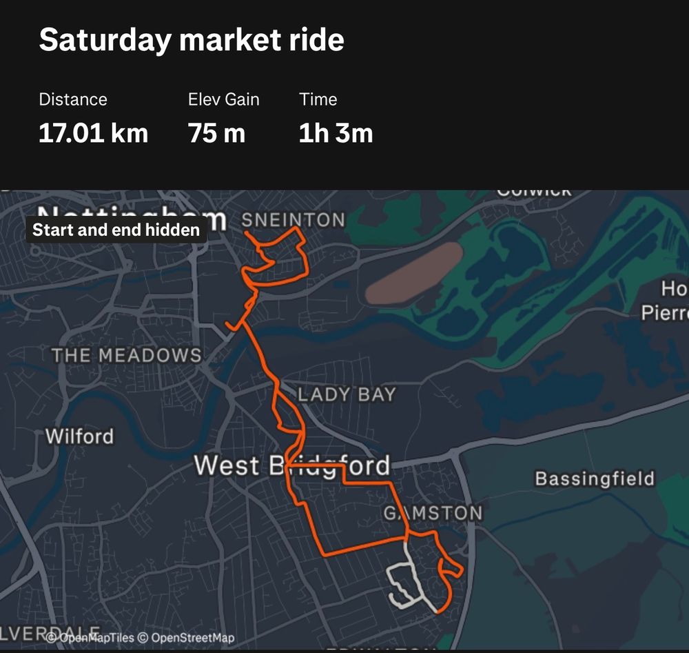 Saturday market ride