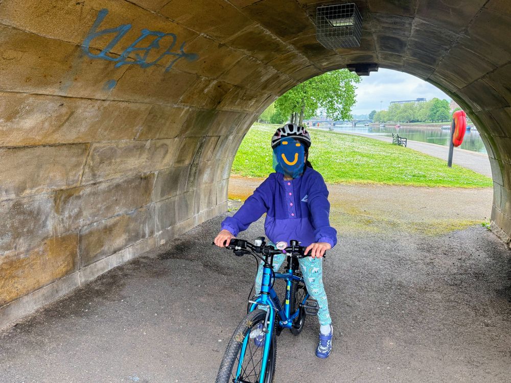 Cycling by the River Trent on the Bank Holiday
