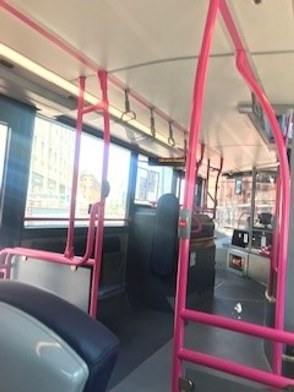 Translink's new e-buses.  Comfortable, clean, airy and even charged my phone!