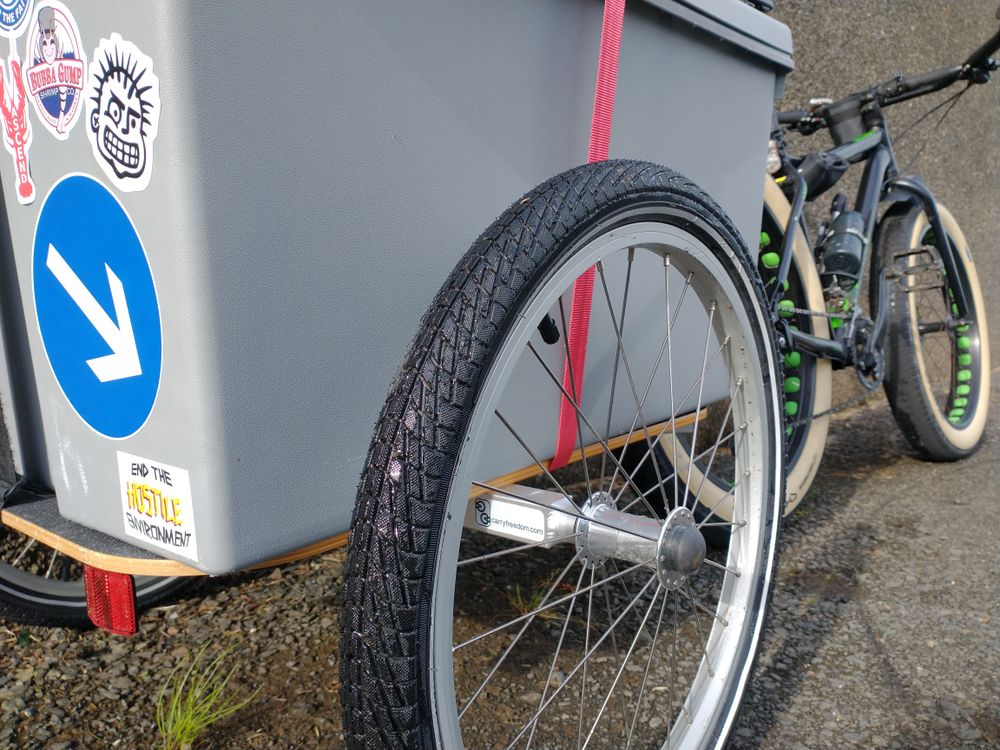 Fat Bike Trailer Lugging