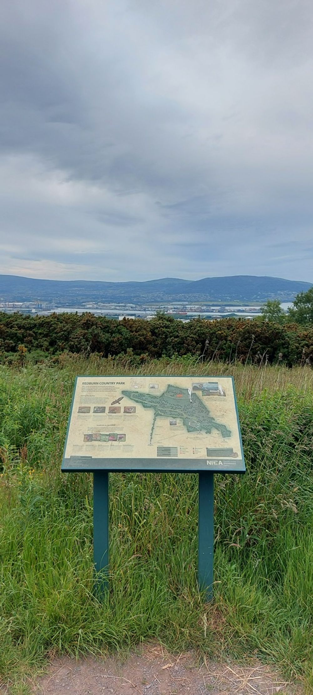 Redburn sign at the top of the hill 
