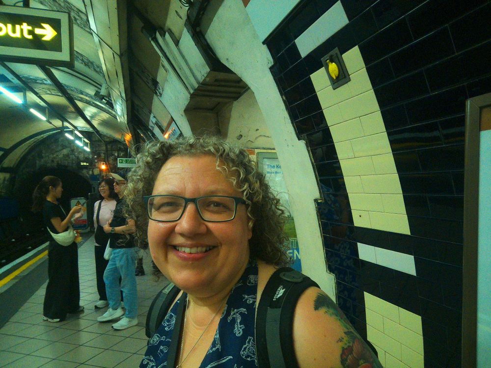 Travelling by tube to Hamilton (after miles of walking!!)